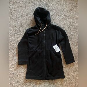 ZYIA Black Long Hoodie Sweatshirt - size S